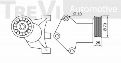 TREVI AUTOMOTIVE ta1183 -  Натяжная планка, поликлиновой ремень